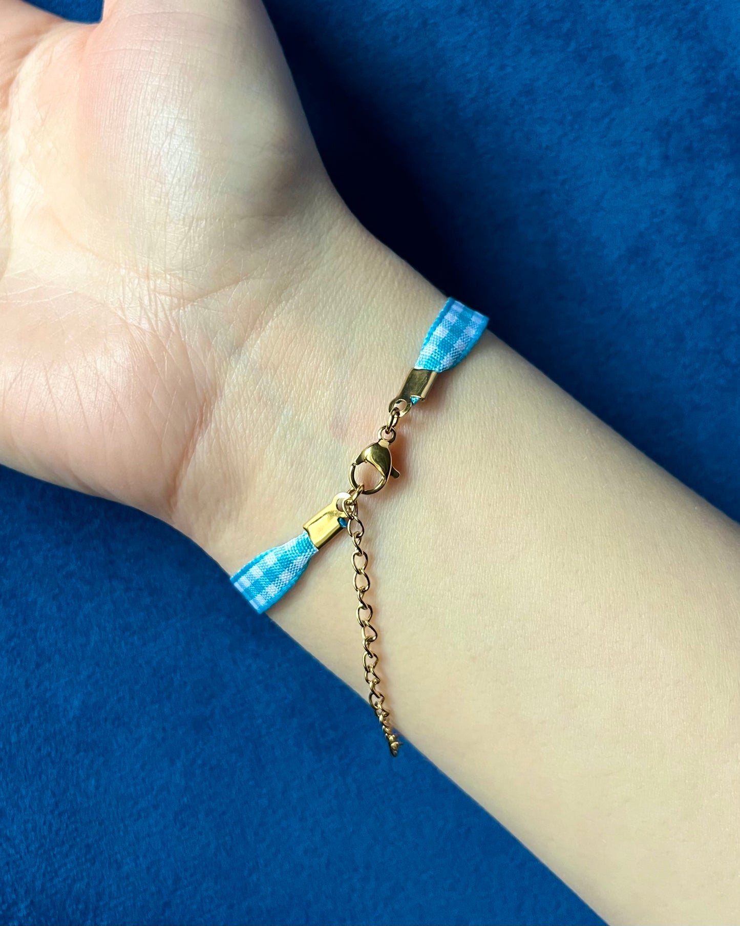 Le bracelet Vichy - bleu horizon