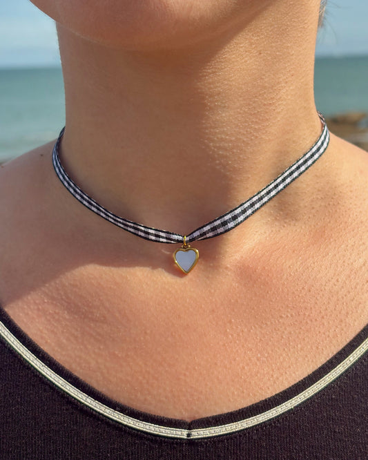 Le collier Vichy - noir