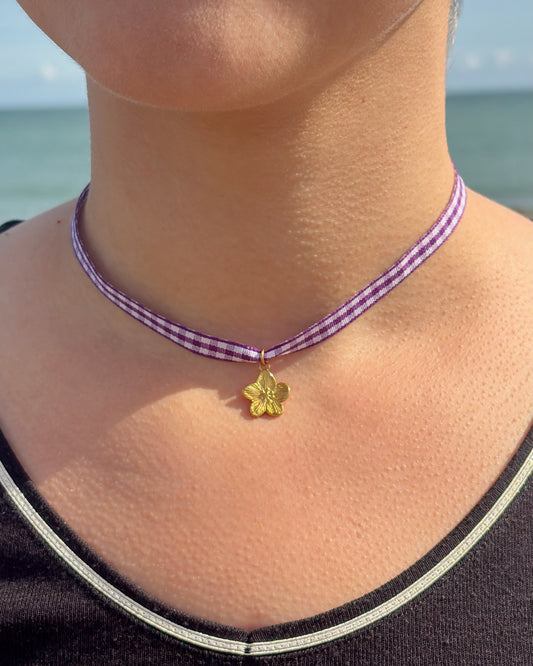 Le collier Vichy - violet