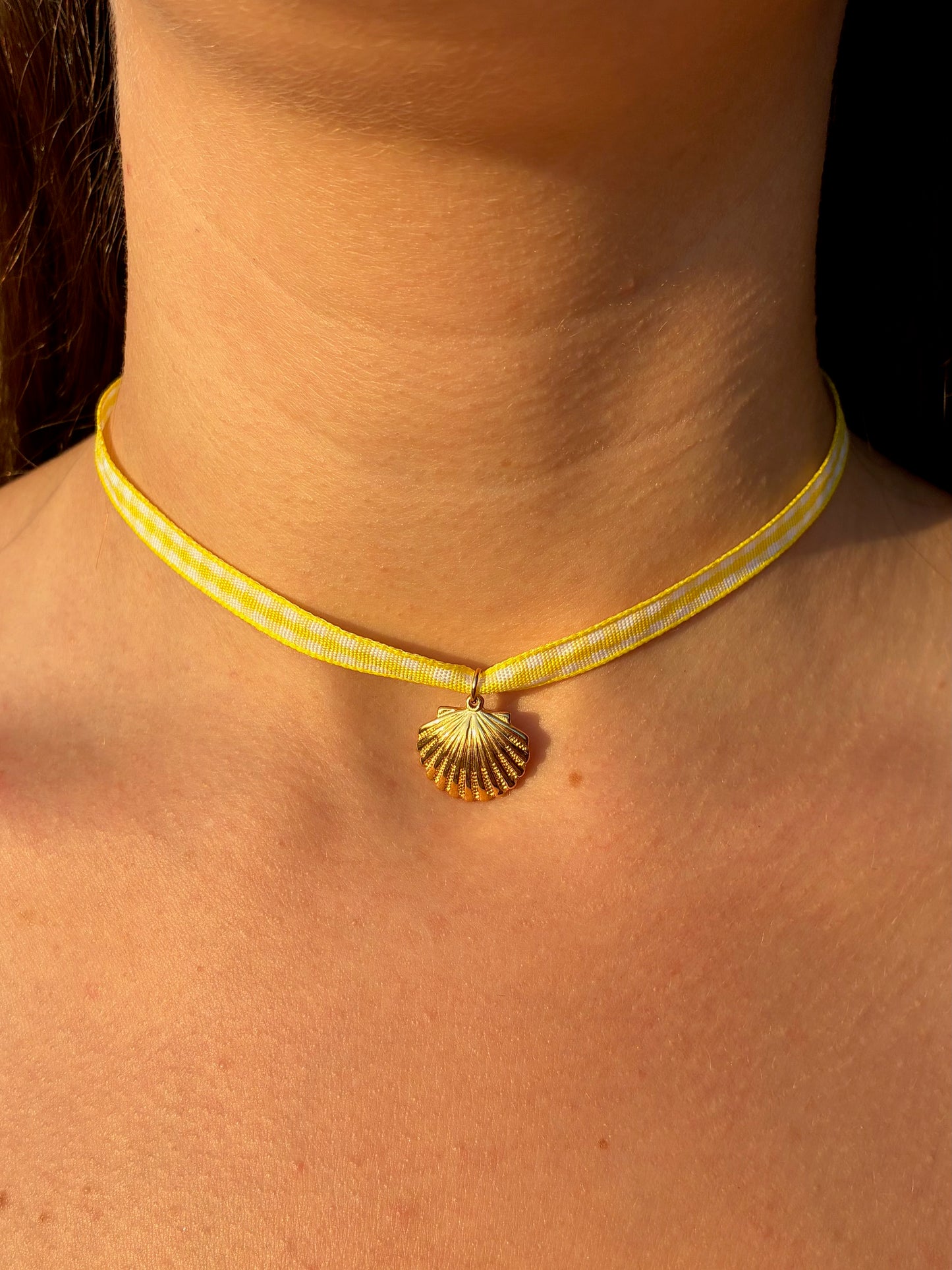 Le collier Vichy - jaune