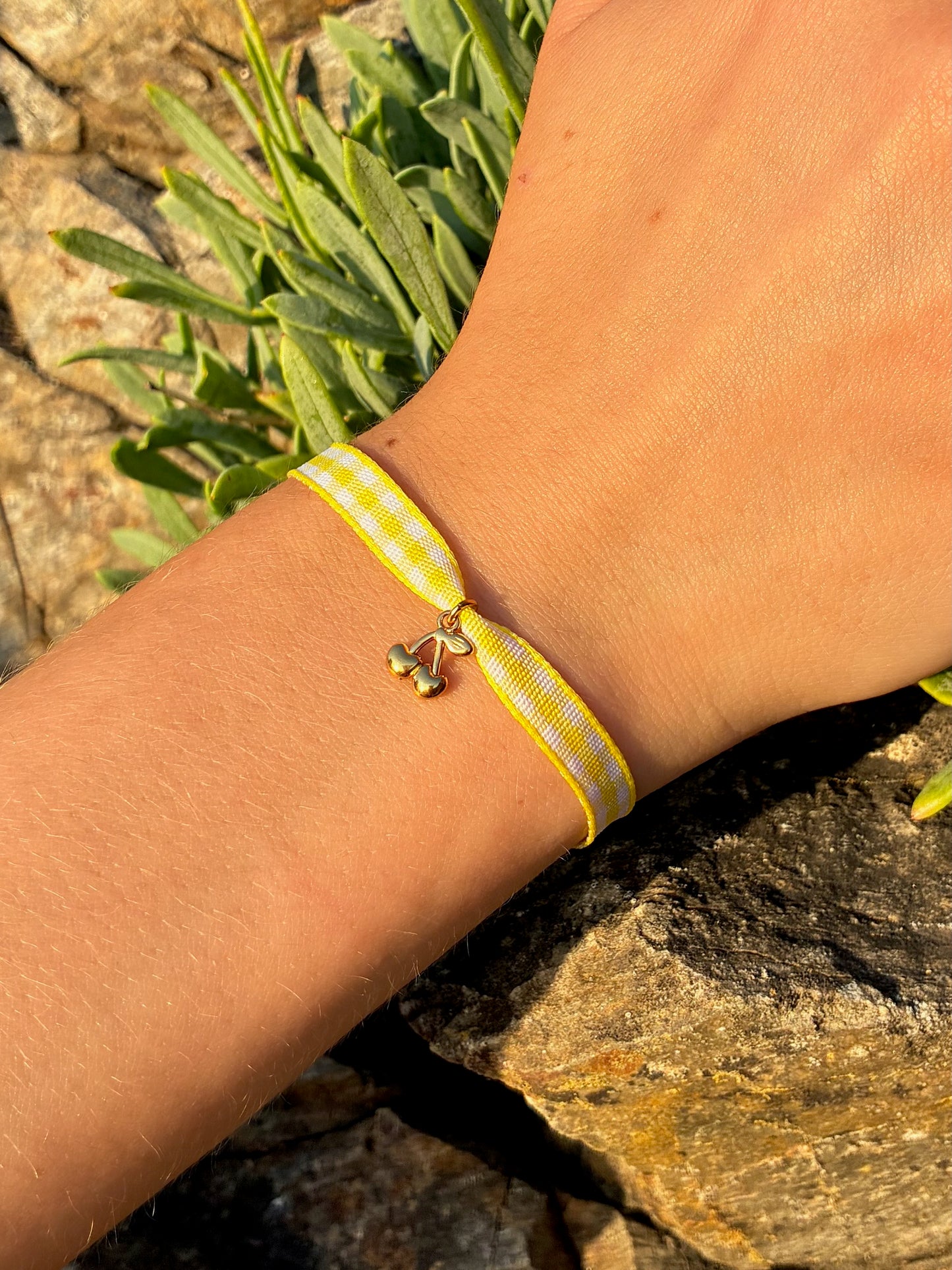 Le bracelet Vichy - jaune