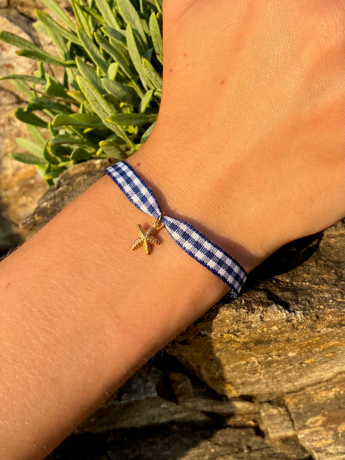 Le bracelet Vichy - bleu marine