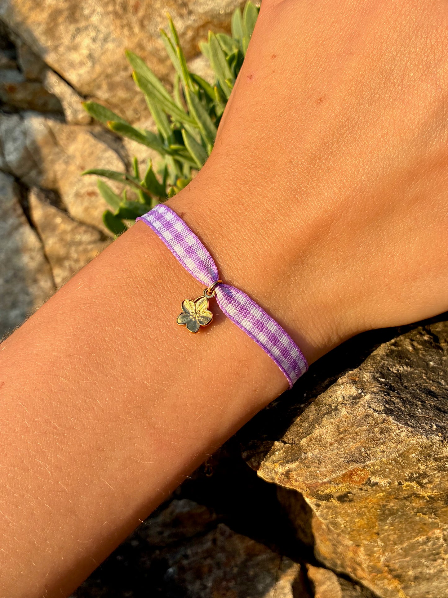 Le bracelet Vichy - lila