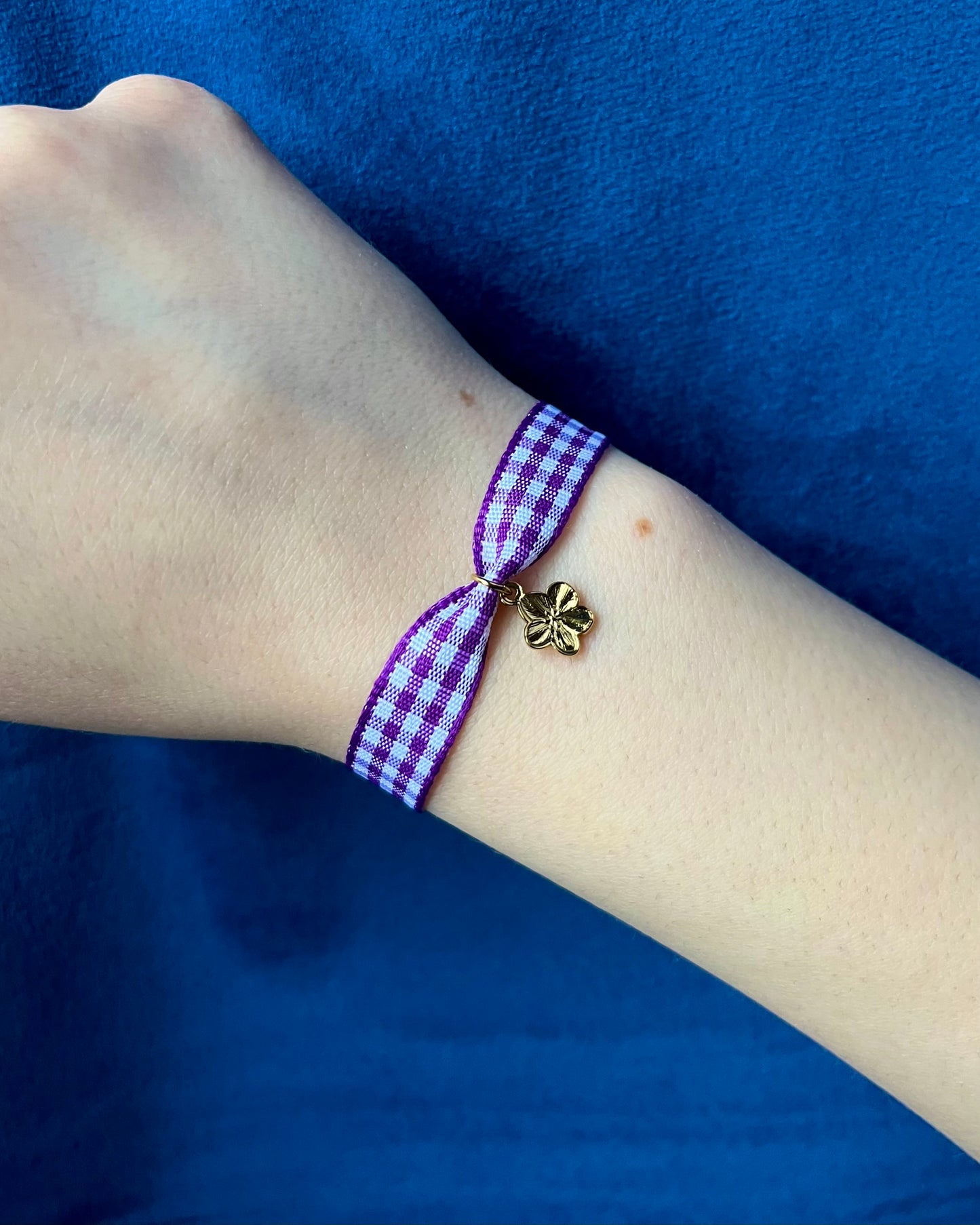 Bracelet VICHY Violet / Épais