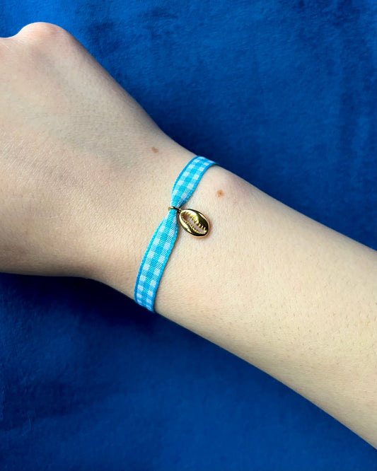 Bracelet VICHY Bleu / Fin