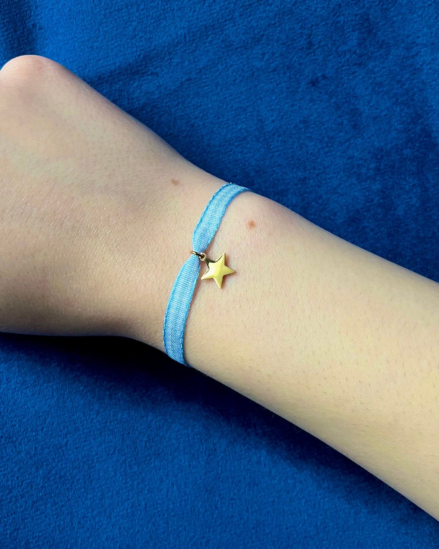 Bracelet VICHY Bleu clair /  Fin