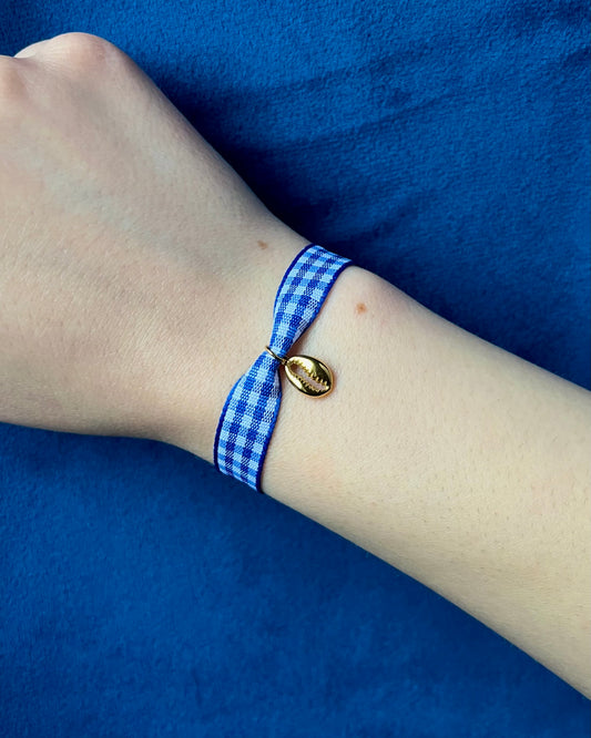 Bracelet VICHY Bleu foncé / Épais