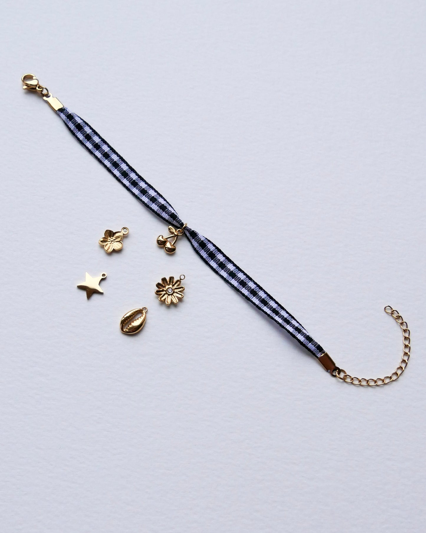 Bracelet VICHY Noir / Fin